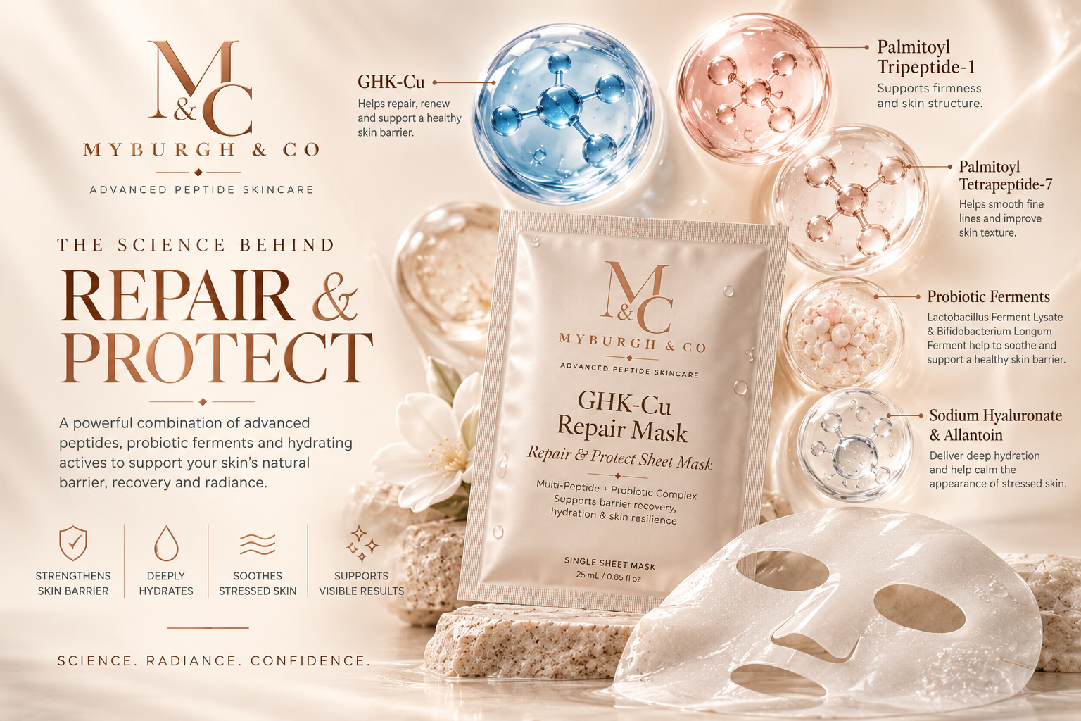 Myburgh & Co GHK-Cu Repair and Protect Sheet Mask